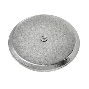 5 in. Plastic Flat Cleanout Cover Plate in Chrome