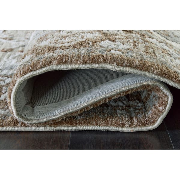 Ainswick 5 ft. x 7 ft. Brown/Beige Botanical Area Rug