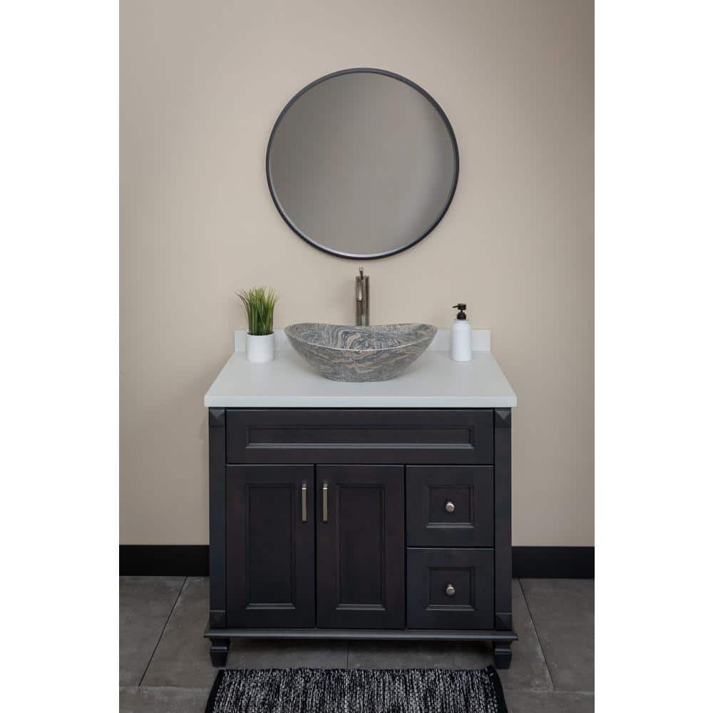 Juparana Granite 20'' Oval Vessel Bathroom Sink