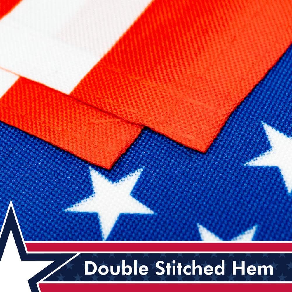 Patriotic Red White and Blue Polyester Garden Flag