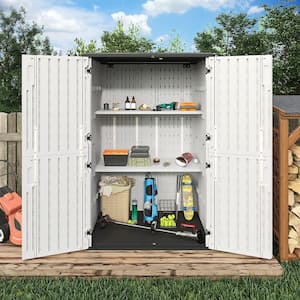 Sizzim 4.3 ft. W x 2.4 ft. D Plastic Shed with Double Door (9.5 sq
