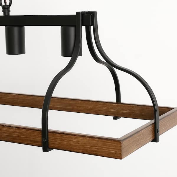 YANSUN Rustic 5-Light Kitchen Island and Dining Room Light