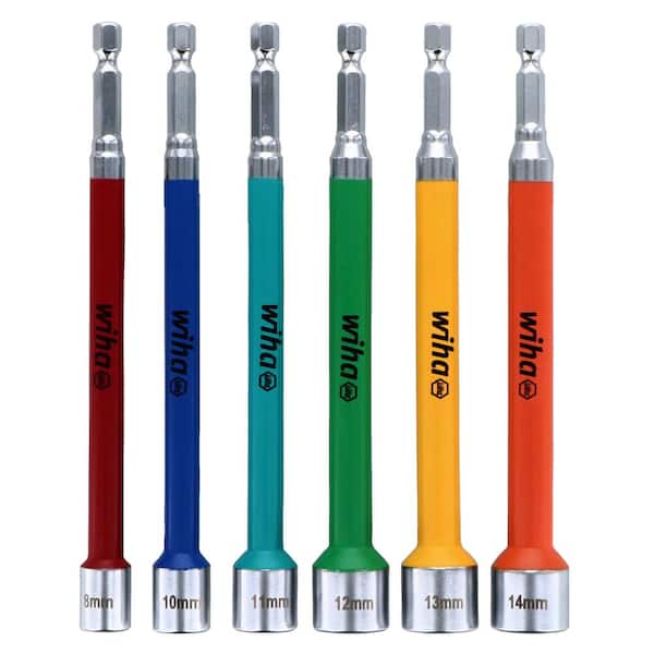 Wiha Color Coded Magnetic Nut Setter Metric Set (6-Piece)