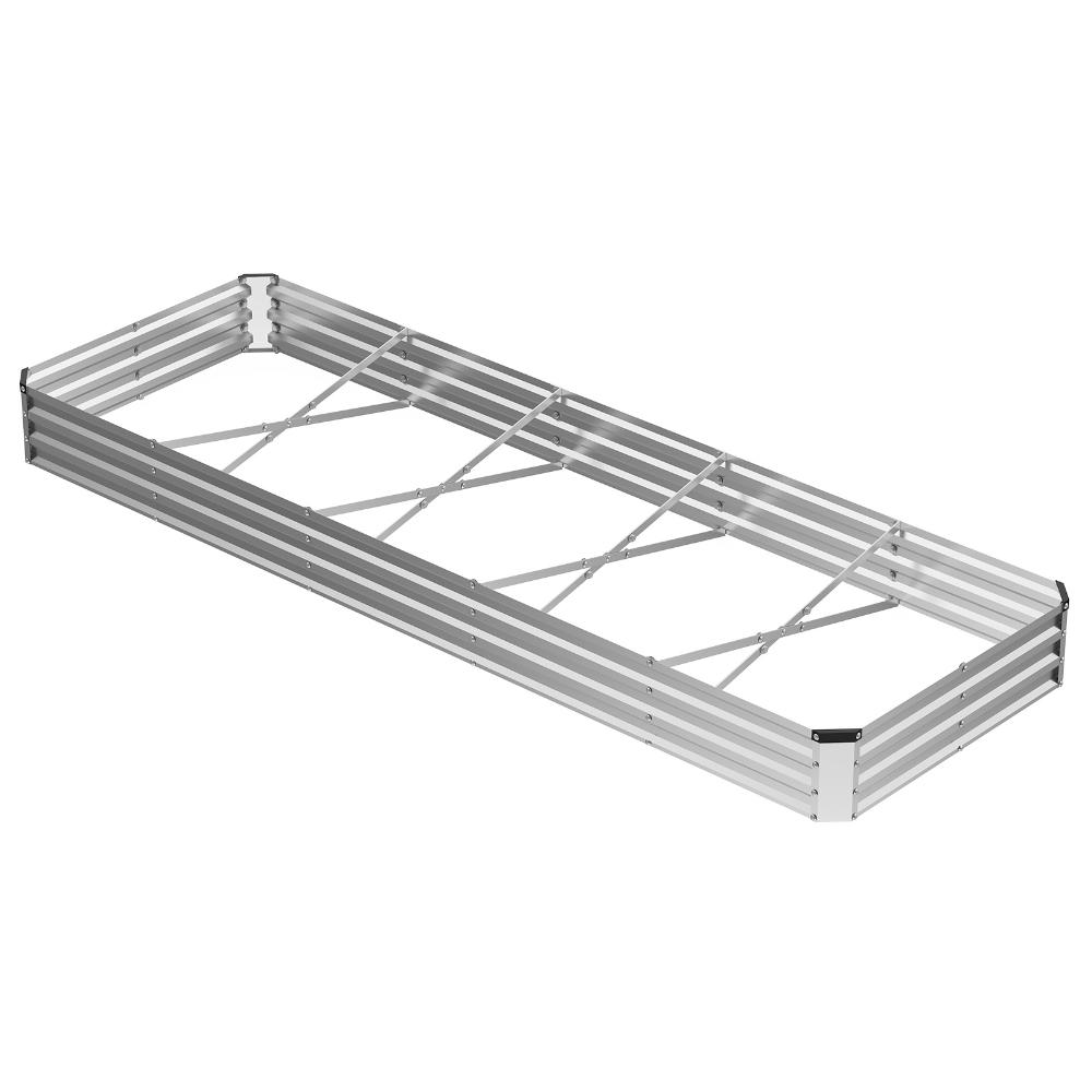 12 ft. x 4 ft. x 1 ft. Silver Galvanized Steel Outdoor Raised Garden Bed Planter Box price history on PriceWatchPro