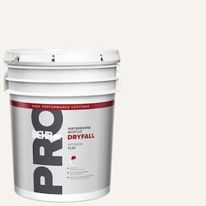 5 gal. White Flat Waterborne Acrylic Dryfall Interior Paint