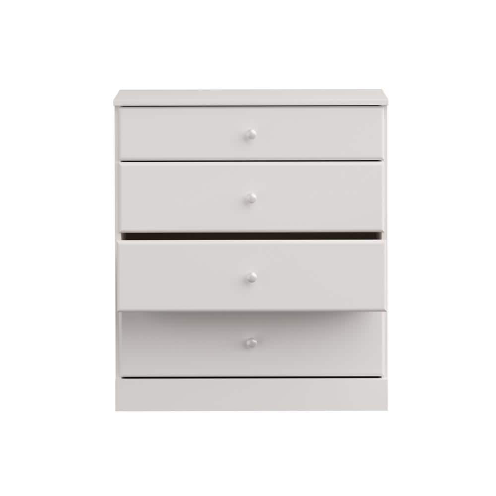 Astrid 42.5" White MDF Vertical 4-Drawer Dresser
