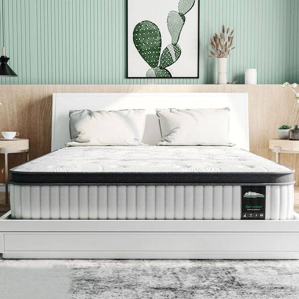 Serweet 12 in. Medium Firm Euro Top Hybrid Memory Foam Innerspring Twin Mattress