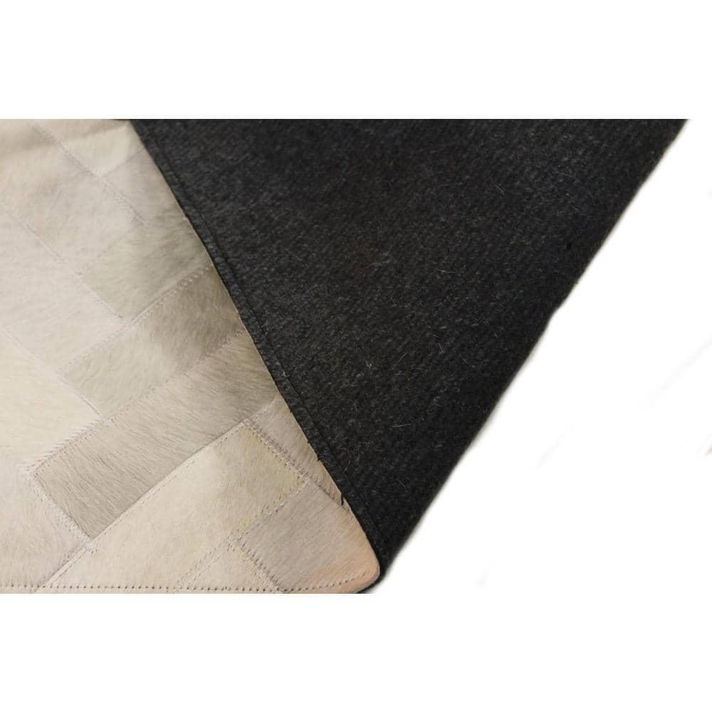 Handmade Cream Cowhide Rectangular 10' x 14' Area Rug