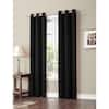 Sun Zero Black Woven Thermal Blackout Curtain - 40 in. W x 63 in. L ...