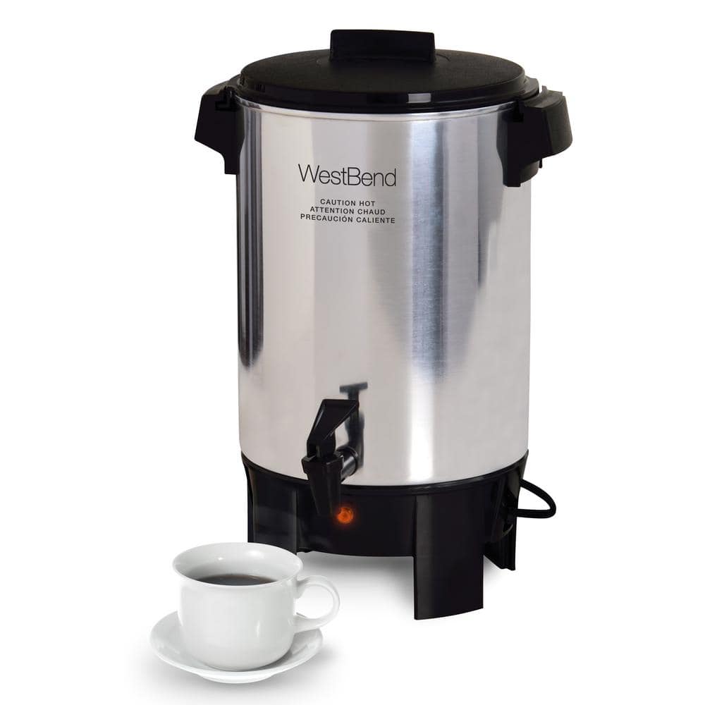 Polished Aluminum 30-Cup Freestanding Coffee Urn