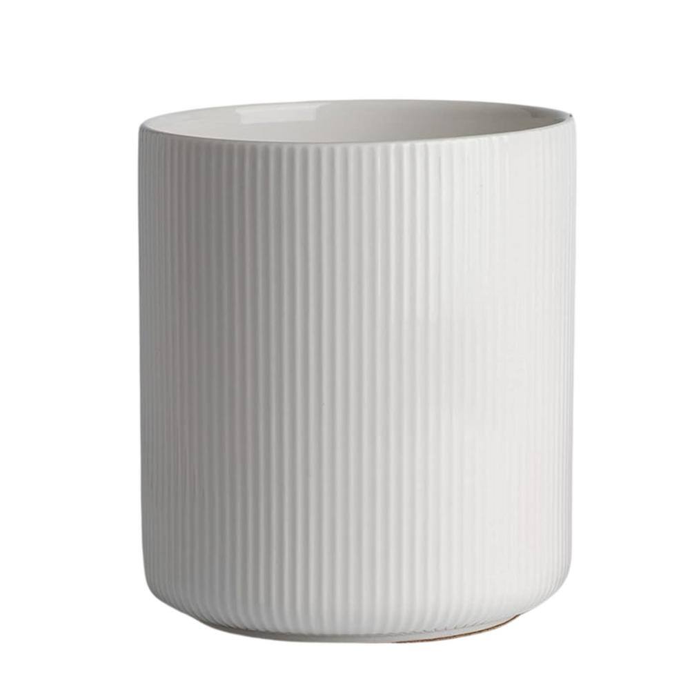 White Ceramic Large Cooking Utensil Holder with Cork Mat Kitchen Decor and Counter price history on PriceWatchPro