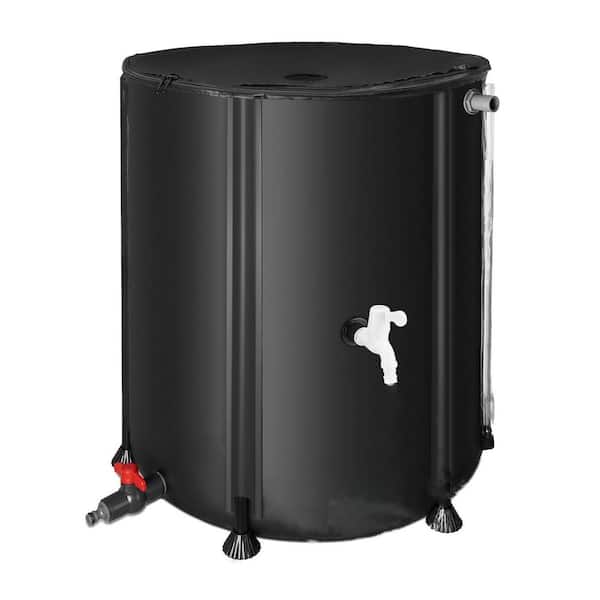 50 Gal. 500D PVC Collapsible Rain Barrel Water Collection Tank with Spigot