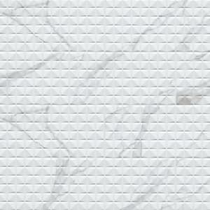 Dymo Statuary Chex White 12 in. x 24 in. Glossy Ceramic Patterned Look Wall Tile (16 sq. ft./Case)