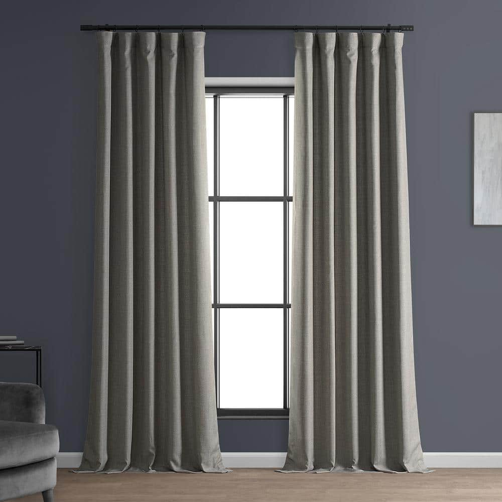 Exclusive Fabrics Furnishings Taupe Grey Solid Rod Pocket Room   Taupe Grey Exclusive Fabrics Furnishings Light Filtering Curtains Flchfm20129108 64 1000 