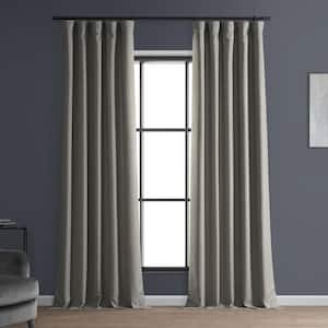 Taupe Grey Solid Rod Pocket Room Darkening Curtain - 50 in. W x 108 in. L (1 Panel)