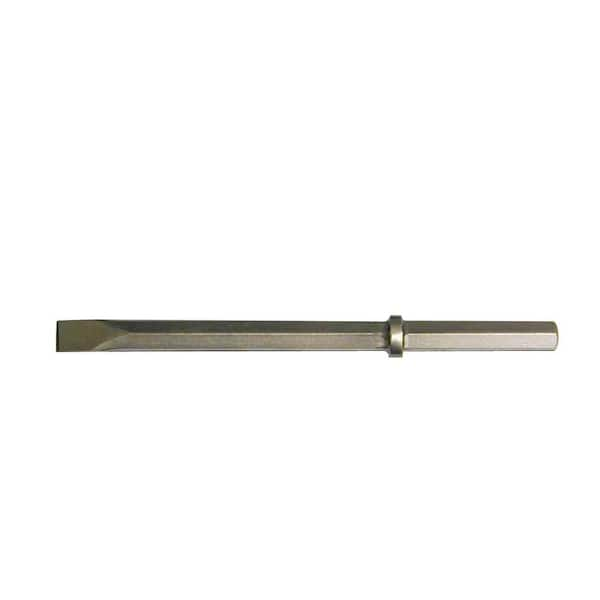 STARK USA 16 in. Flat and Point Bit Chisel and 1-1/8 in. Steel Hex