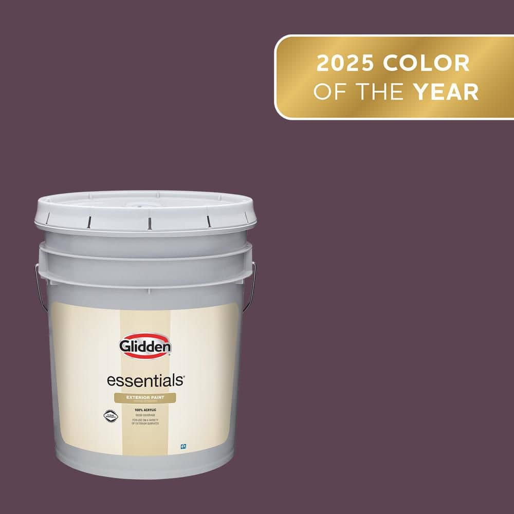 Glidden Essentials 5 gal. PPG1046-7 Purple Basil Satin Exterior