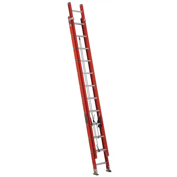 Louisville Ladder 24 ft. Fiberglass Extension Ladder with 300 lbs. Load Capacity Type IA Duty Rating