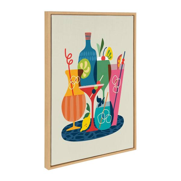 Kate and Laurel Mid Century Modern Cocktails by Rachel Lee Framed