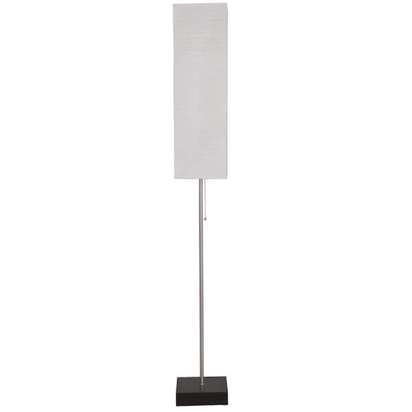 Alsy 60 In Brushed Nickel Floor Lamp, Crinkle Paper Floor Lamp