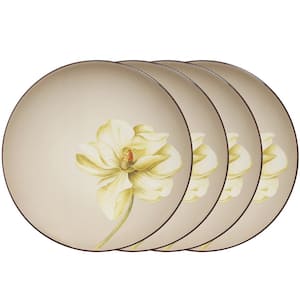 Colorwave Chocolate 8.25 in. (Brown) Stoneware Floral Accent Plates, (Set of 4)