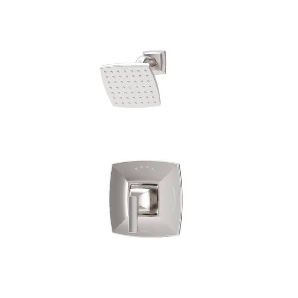 Symmons Oak HydroMersion Single Handle Shower Trim Kit in Satin Nickel 1.5 GPM (Valve Not Included)