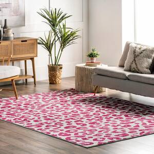 Sebastian Leopard Print Pink 8 ft. x 10 ft. Indoor Area Rug