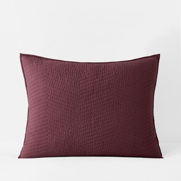 The Company Store Company Plum Cotton Standard Quilted Sham