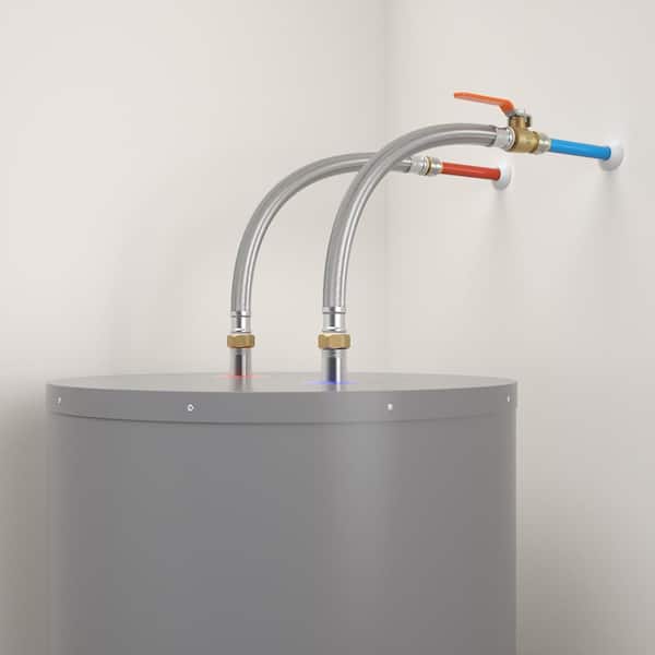 3/4 in. Push-to-Connect x 3/4 in. FIP x 18 in. Braided Stainless Steel Water Heater Connector with Integrated Ball Valve 3/4 in. Push-to-Connect x 3/4 in. FIP x 18 in. Braided Stainless Steel Water Heater Connector with Integrated Ball Valve