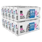 R-19 Unfaced Fiberglass Insulation Batt 24 in. x 96 in. (10-Bags)