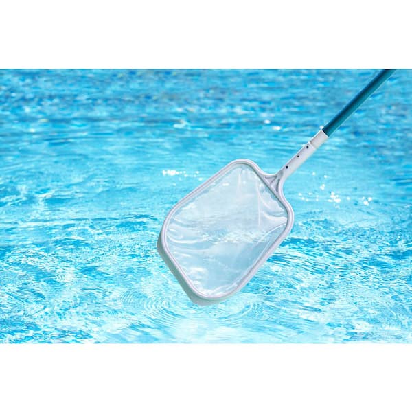 Cleaning Hot Tub & Swimming Pool Flat Net Spa Skimmer With 4ft Telescopic Pole 