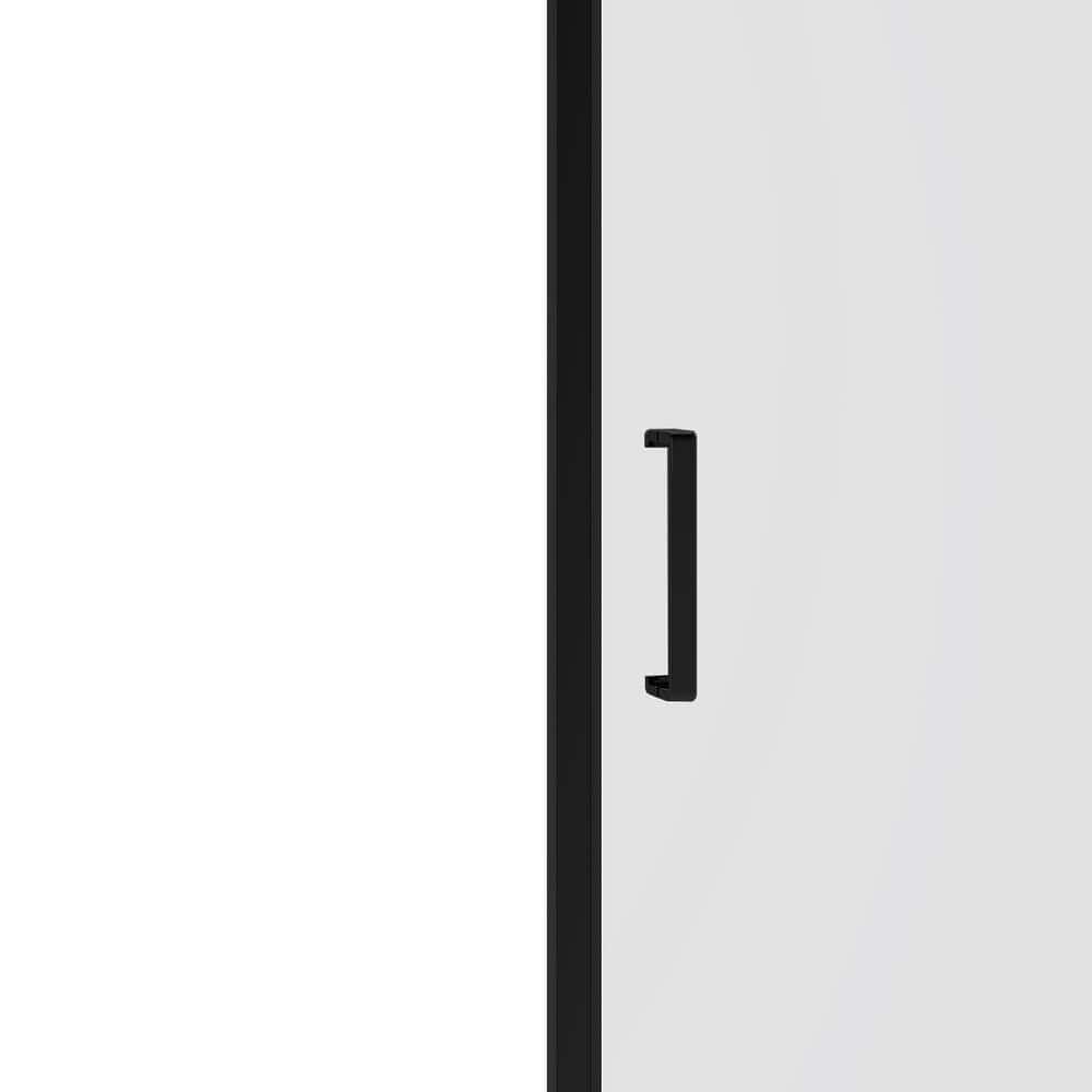 Black Framed 36'' x 77'' Tempered Glass Shower Door