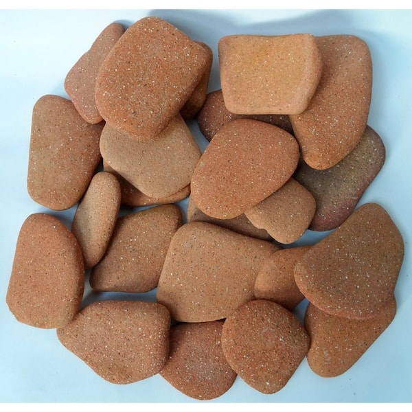 BUTLER ART AND DESIGN Rock Ranch 0.25 cu. Ft. 20 lbs. 2 in. to 3 in. Tumbled Clay Spanish Style Roof Tile for Landscaping and Gardening