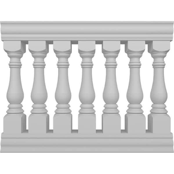 Ekena Millwork Fiberthane Bradford Balustrade 48 in. L x 40 in. H Fiberglass Railing Kit