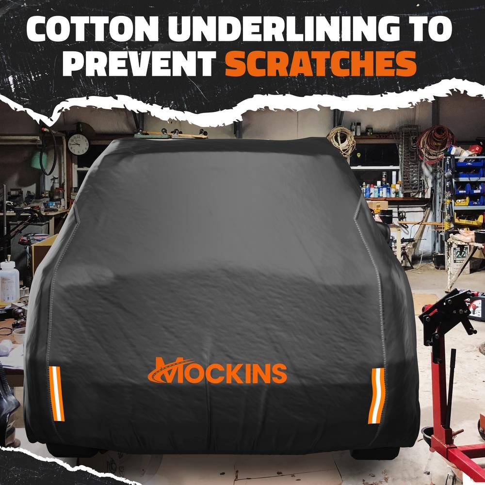 Heavy Duty Black PVC SUV Car Cover with Cotton Lining