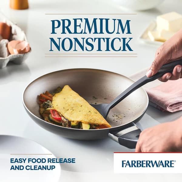 Farberware Aluminum Nonstick Frying Pan Set, Pewter
