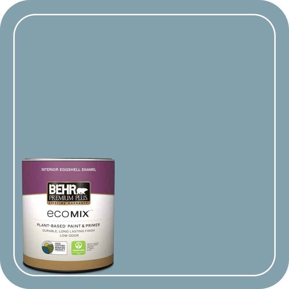 1 qt. #T14-14 Cloisonne Blue Eggshell Enamel EcoMix Plant-Based Interior Paint & Primer price history on PriceWatchPro