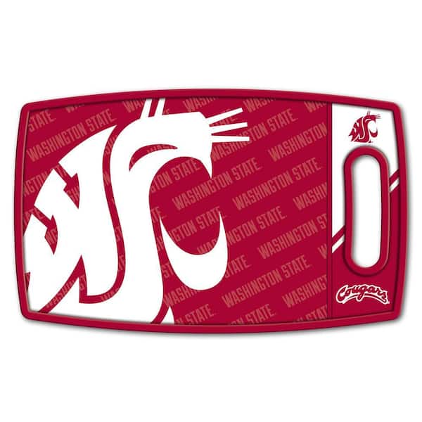 NCAA Washington State Cougars Logo Series Cutting Board 9 in. x 0.5 in. - Rectangle- Manufactured Wood and Polypropylene