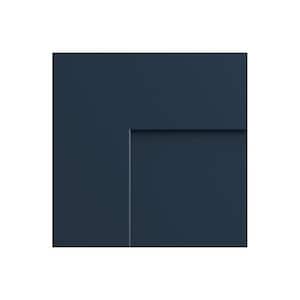 Newport Blue Painted Plywood Shaker Assembled Kitchen Cabinet Door Sample 7.5 in W x 0.75 in D x 7.5 in H