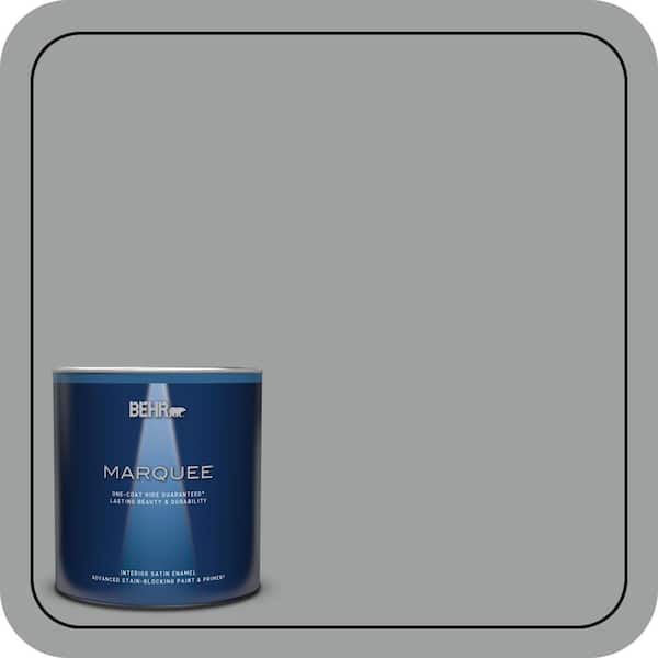 BEHR MARQUEE 1 qt. #N460-4 Cosmic Quest One-Coat Hide Satin Enamel Interior Paint & Primer