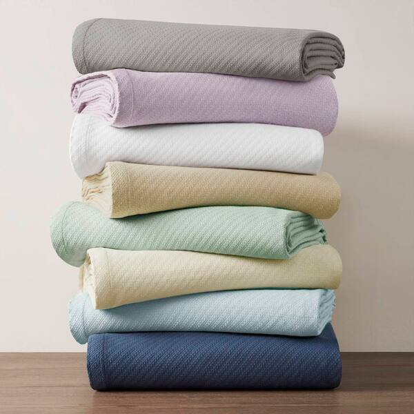 Grey Liquid Cotton Twin Blanket