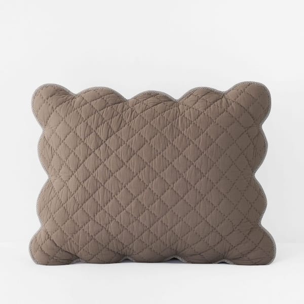 The Company Store Company Cotton Scallop Pinecone Patchwork Quilt Cotton King Sham