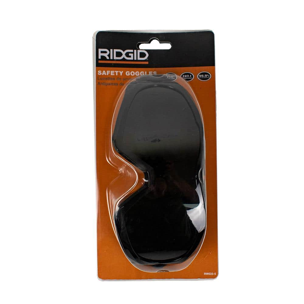 RIDGID Cutting and Grinding Safety Goggles, IR Shade 5