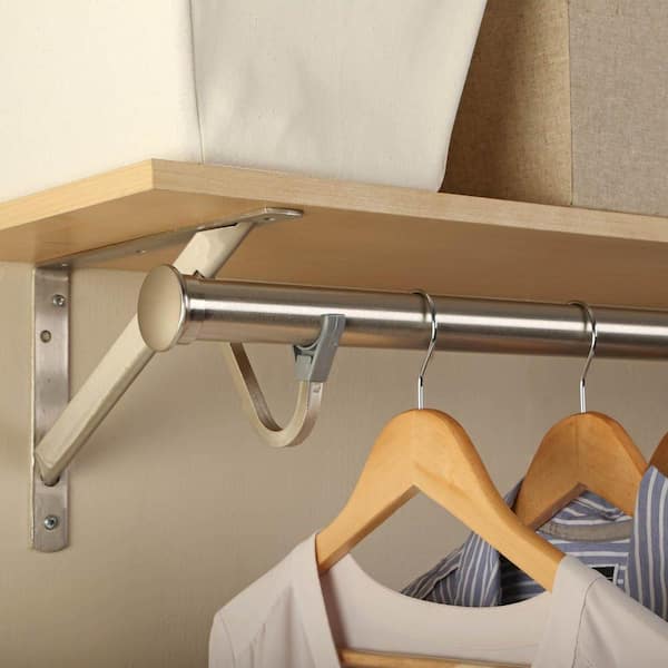  Metal Closet Pole Rod for Hanging Clothes, Heavy Duty