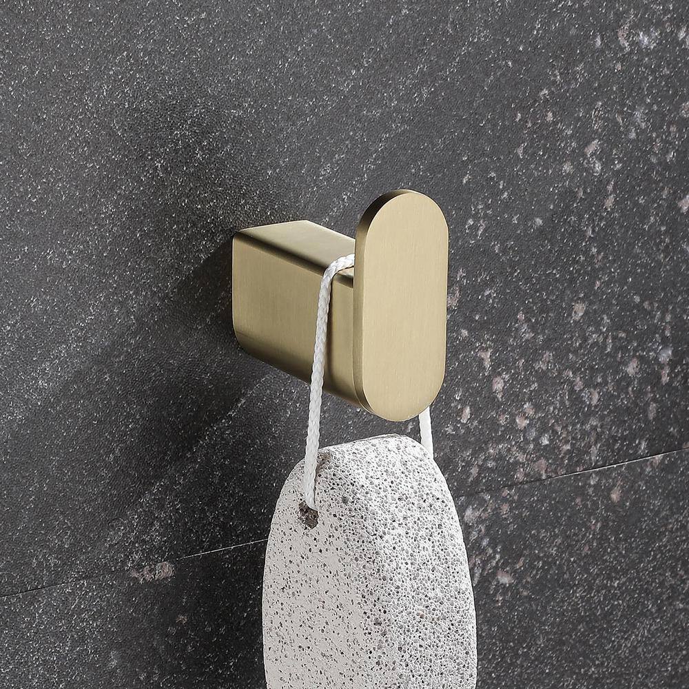 Brushed Gold 5-Piece Stainless Steel Bathroom Hardware Set