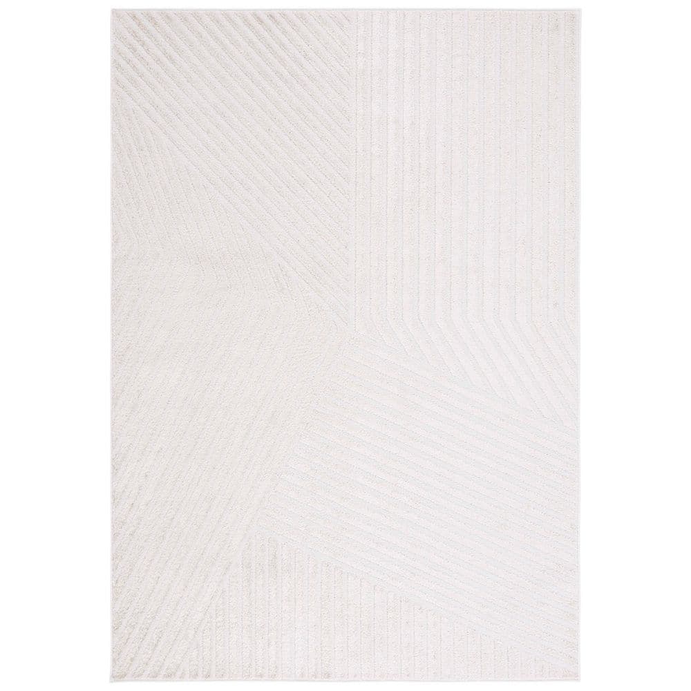 UPC 198162064913 product image for Maya Ivory 4 ft. x 6 ft. Geometric Striped Area Rug | upcitemdb.com