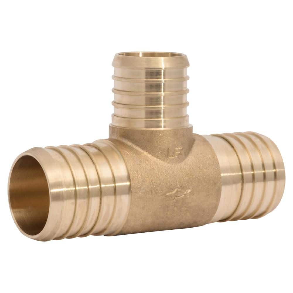 1-1/2 in. x 1-1/2 in. x 1-1/4 in. PEX Barb Brass Reducing Tee Fitting price history on PriceWatchPro