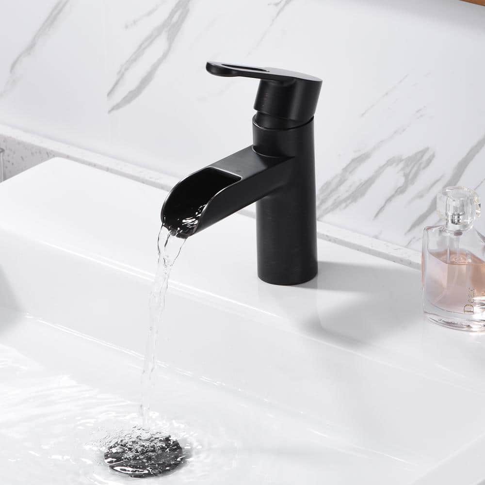 Oil Rubbed Bronze Single Handle Waterfall Bathroom Faucet