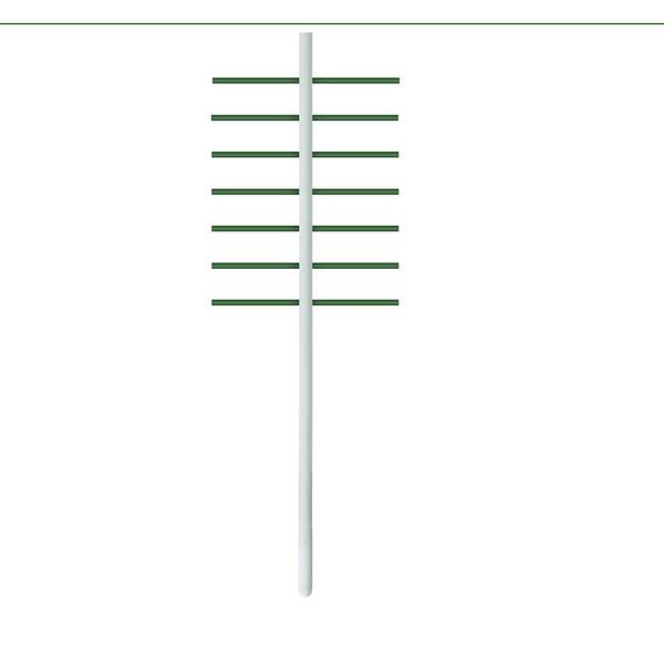 Ecostake 5 ft. H White Round Tube Climbing Frame Trellis Kit (6Pack