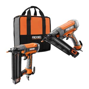 Pneumatic 18-Gauge 2-1/8 in. Brad Nailer with CLEAN DRIVE Technology with Angled Finish Nailer
